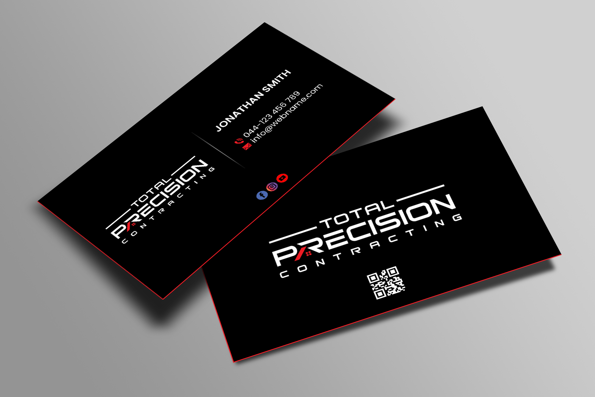 Business Card Design by Creations Box 2015 for Total Precision Contracting | Design #31030588