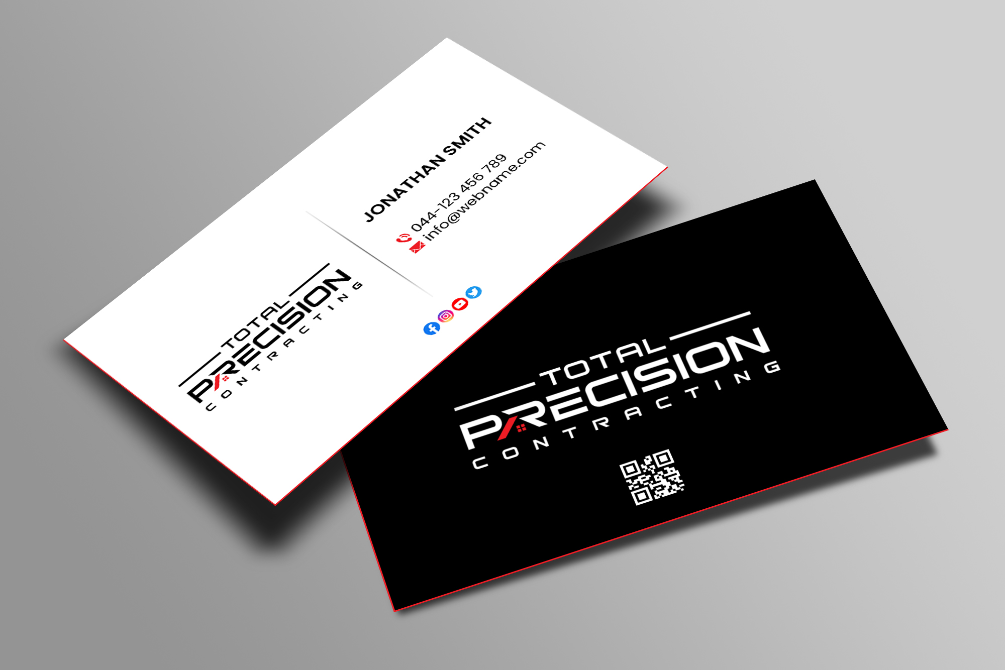 Business Card Design by Creations Box 2015 for Total Precision Contracting | Design #31030590