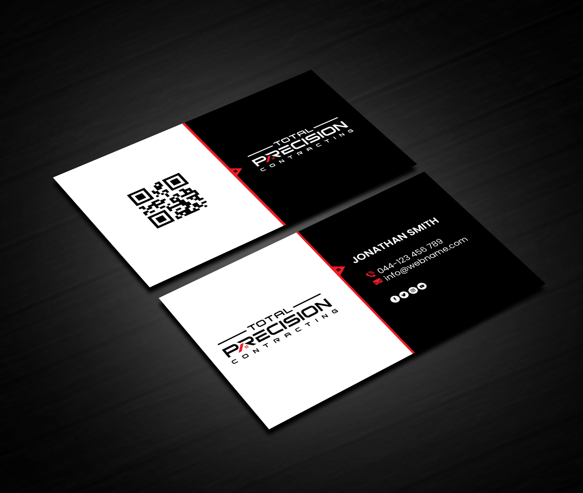 Business Card Design by Creations Box 2015 for Total Precision Contracting | Design #31030603