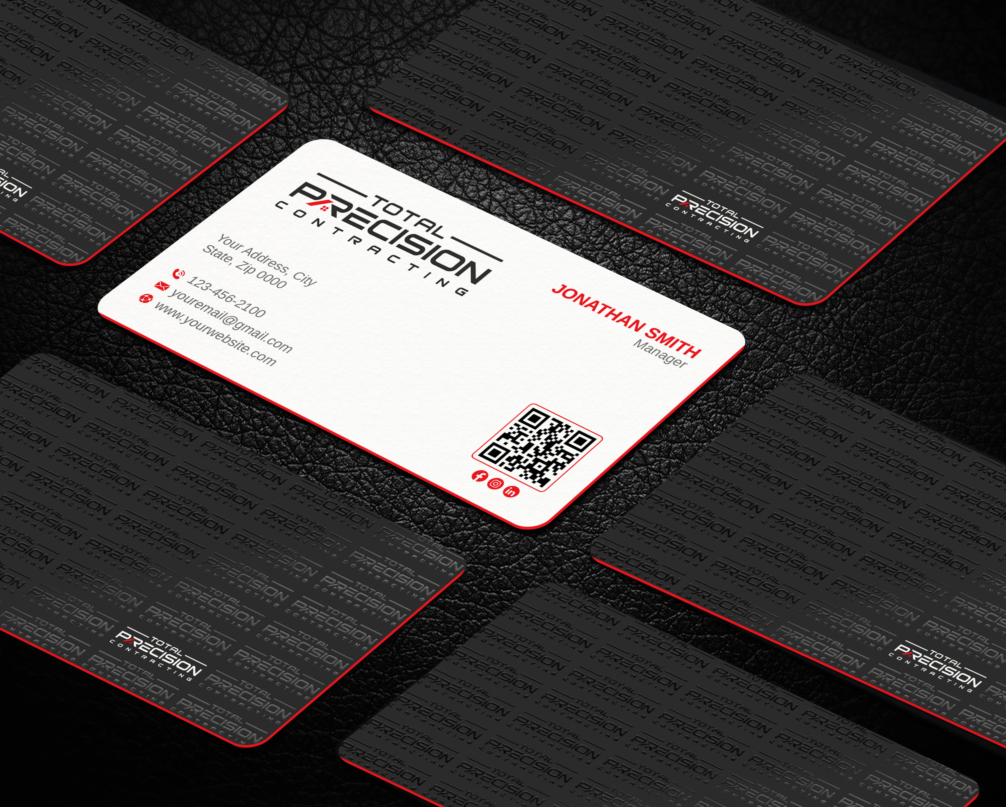 Business Card Design by LAXMI DESIGNHUB for Total Precision Contracting | Design #31026288