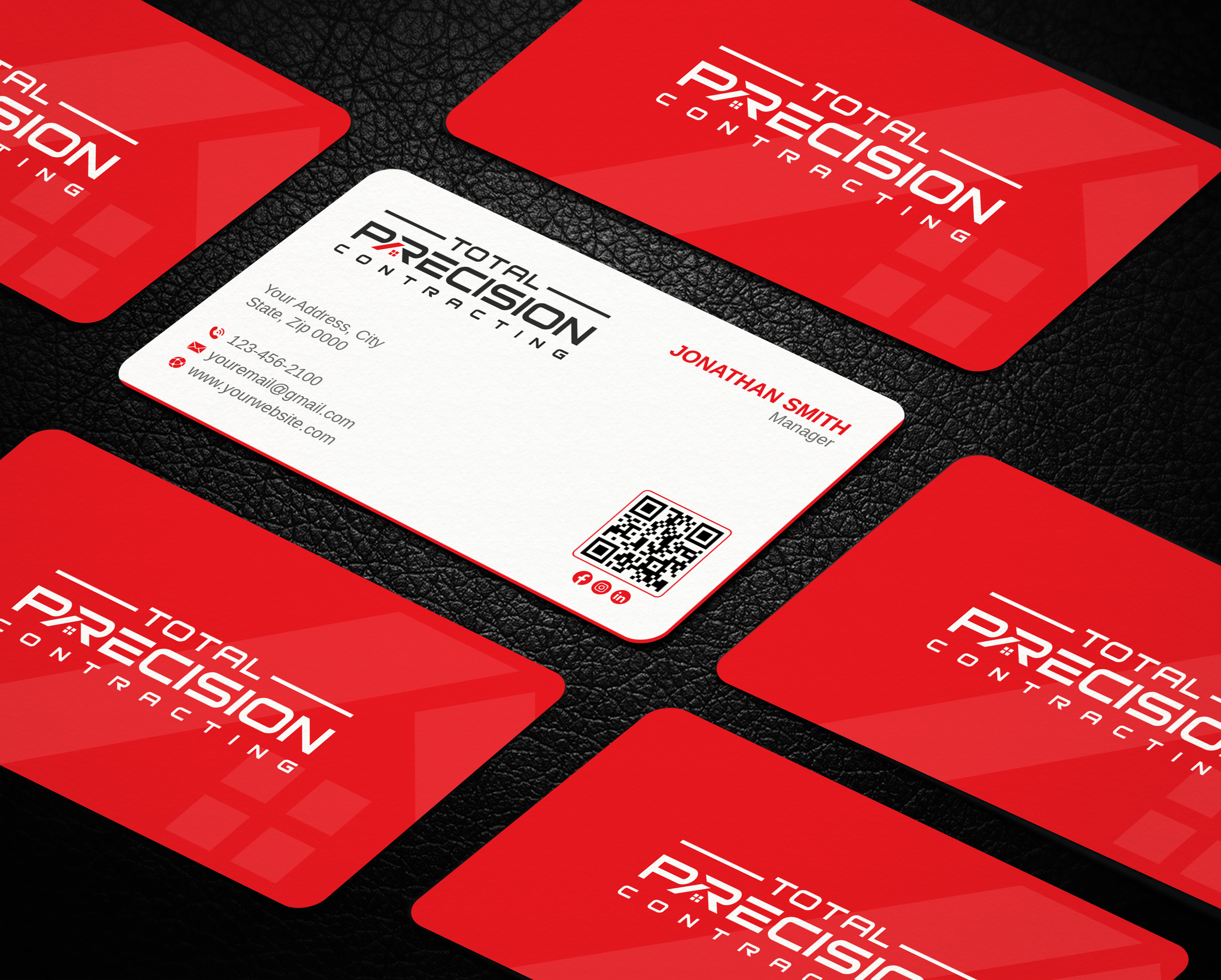 Business Card Design by LAXMI DESIGNHUB for Total Precision Contracting | Design #31026289