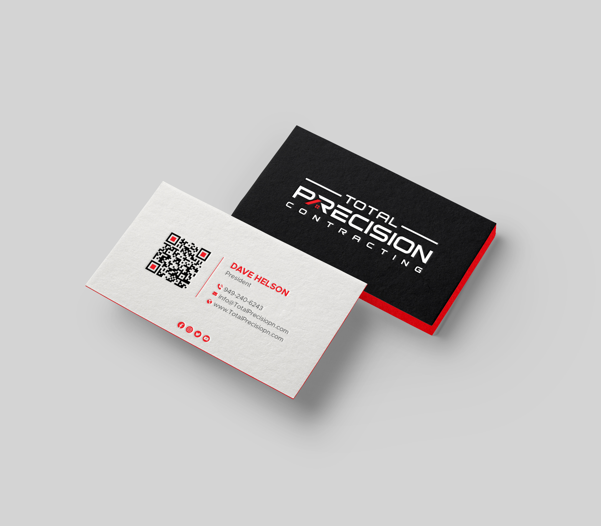 Diseño de Tarjeta de Presentación por DesignShout para Total Precision Contracting | Diseño #31027025