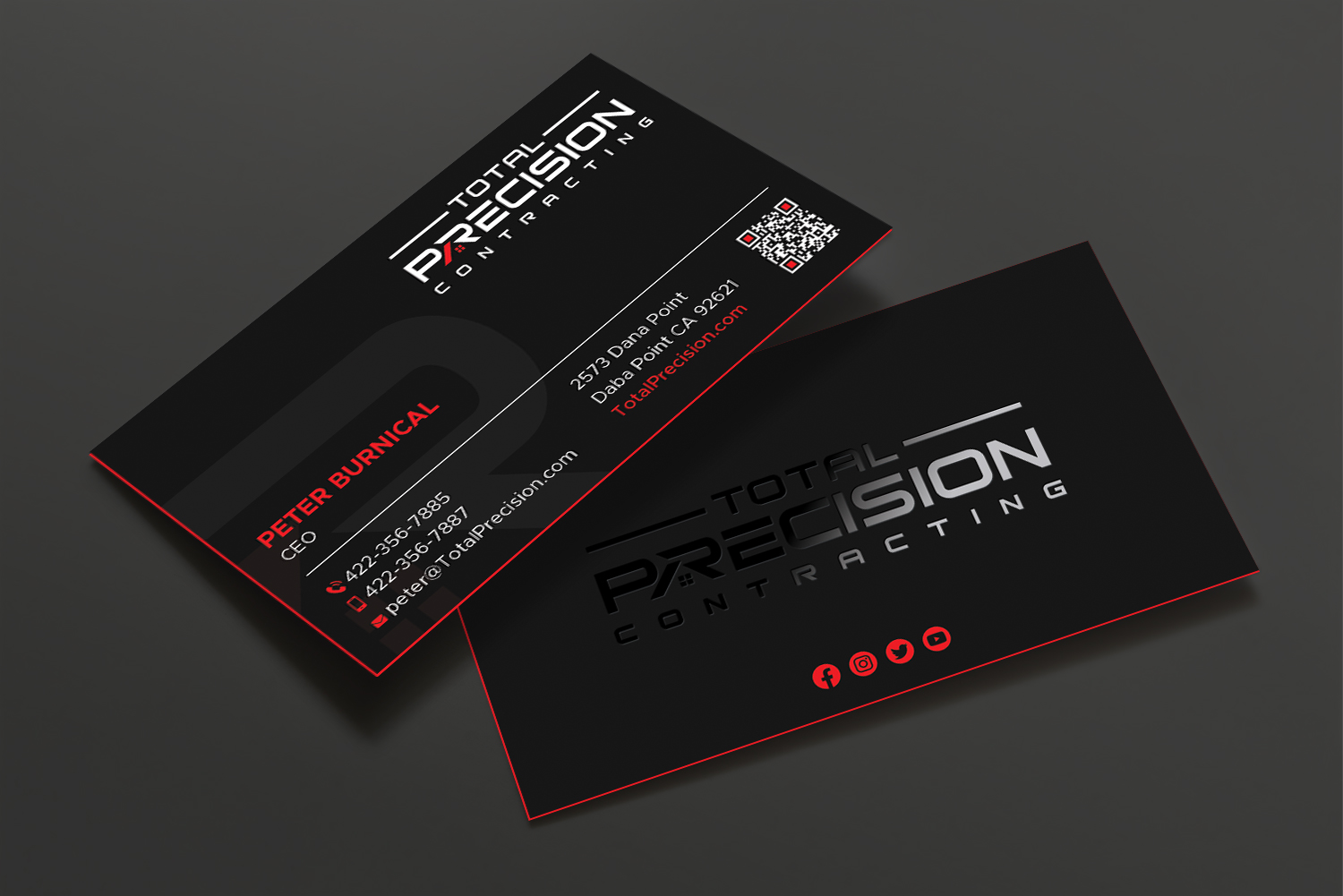 Design de Carte de Visite par DesignShout pour Total Precision Contracting | Design #31027162