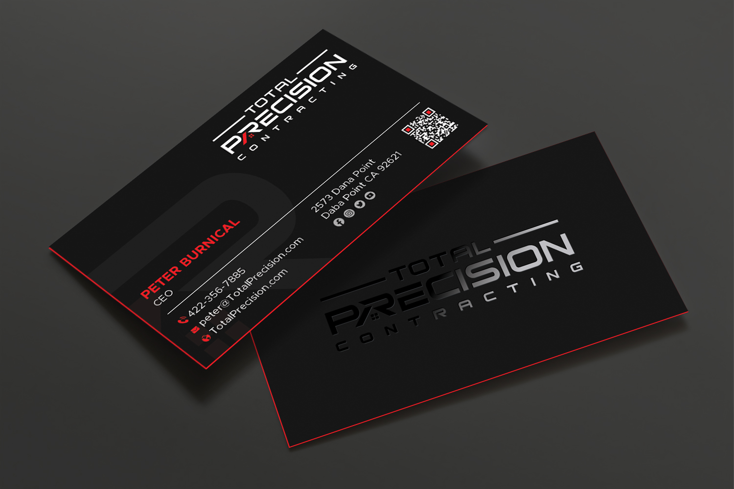 Design de Carte de Visite par DesignShout pour Total Precision Contracting | Design #31027211