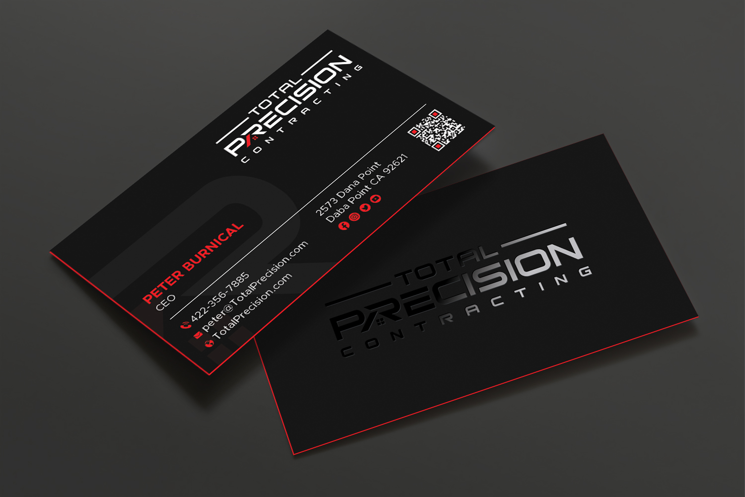 Design de Carte de Visite par DesignShout pour Total Precision Contracting | Design #31027212