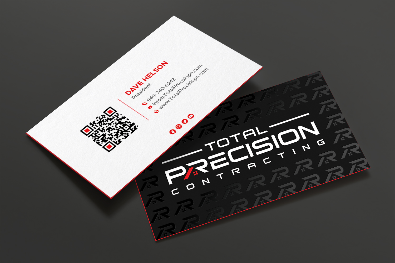 Diseño de Tarjeta de Presentación por DesignShout para Total Precision Contracting | Diseño #31027281