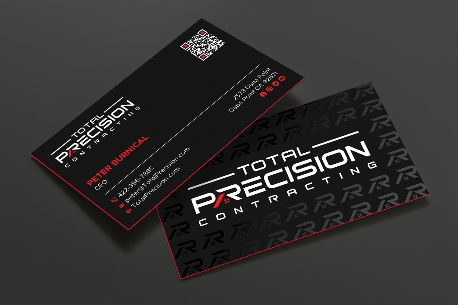 Diseño de Tarjeta de Presentación por DesignShout para Total Precision Contracting | Diseño #31027308