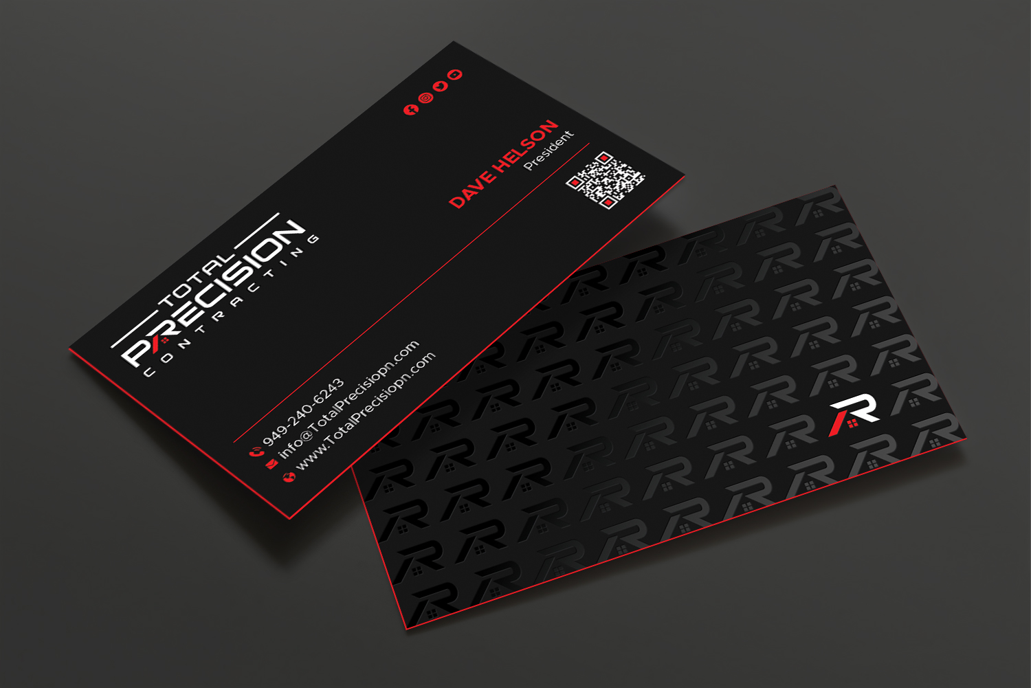 Design de Carte de Visite par DesignShout pour Total Precision Contracting | Design #31027332