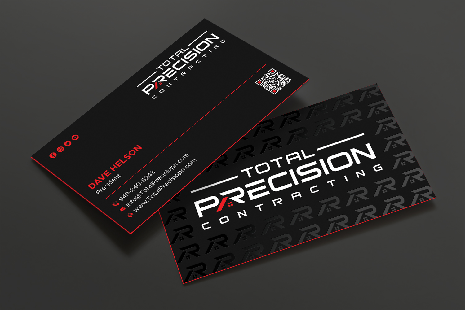 Design de Carte de Visite par DesignShout pour Total Precision Contracting | Design #31027333