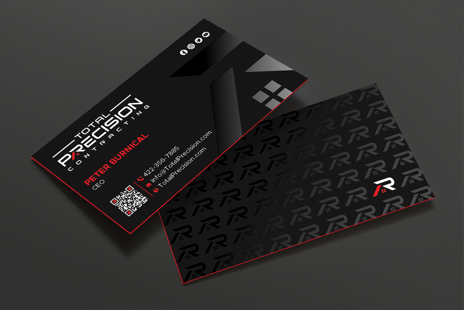 Design de Carte de Visite par DesignShout pour Total Precision Contracting | Design #31027442