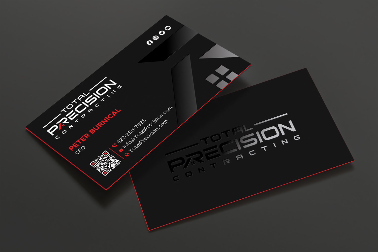 Design de Carte de Visite par DesignShout pour Total Precision Contracting | Design #31027443