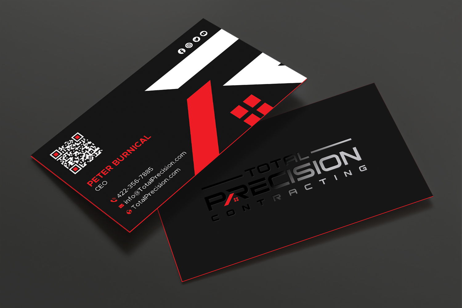 Design de Carte de Visite par DesignShout pour Total Precision Contracting | Design #31030324