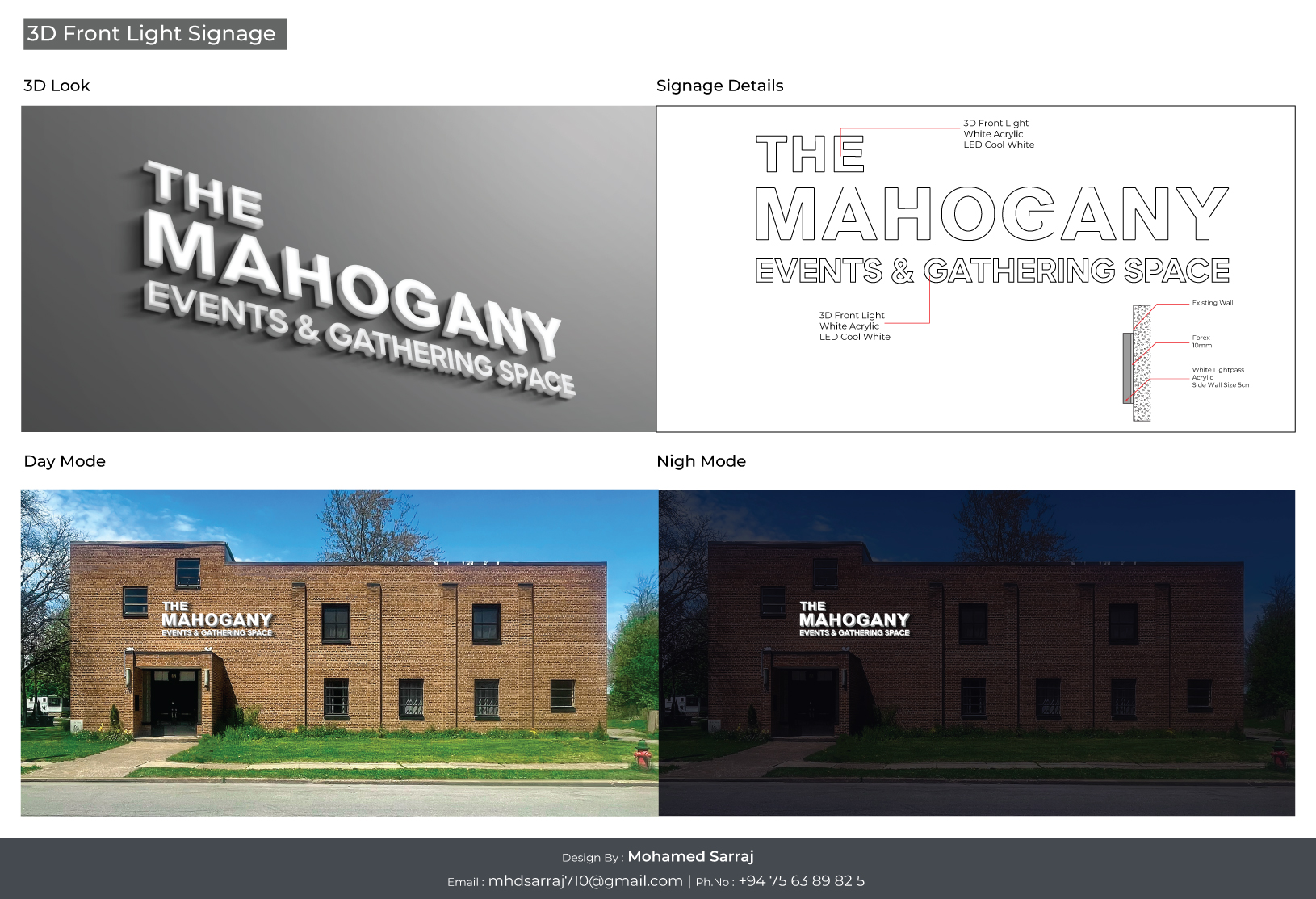 Signage Design by Mohamed sarraj for this project | Design #31052495