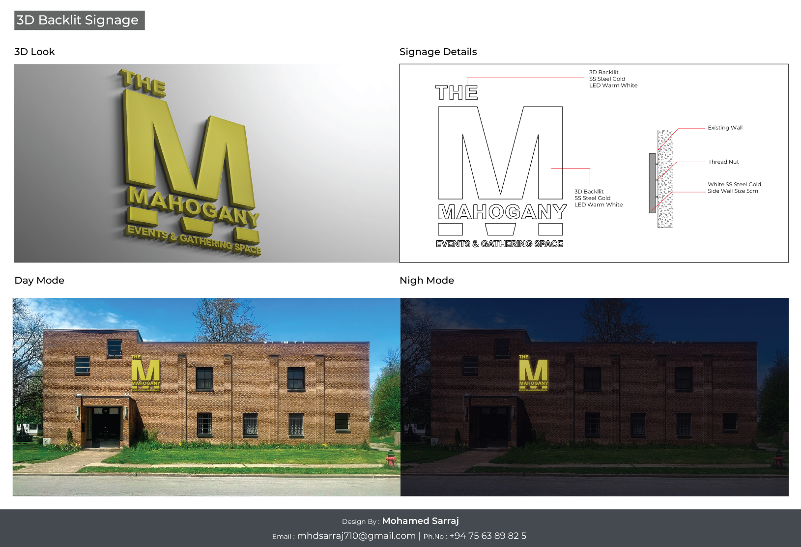 Signage Design by Mohamed sarraj for this project | Design #31052989