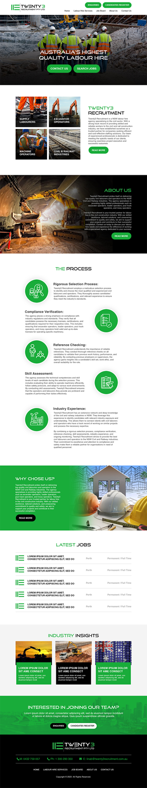 Web Design by MAHABA for Twenty3 Recruitment Pty Ltd | Design: #31029237