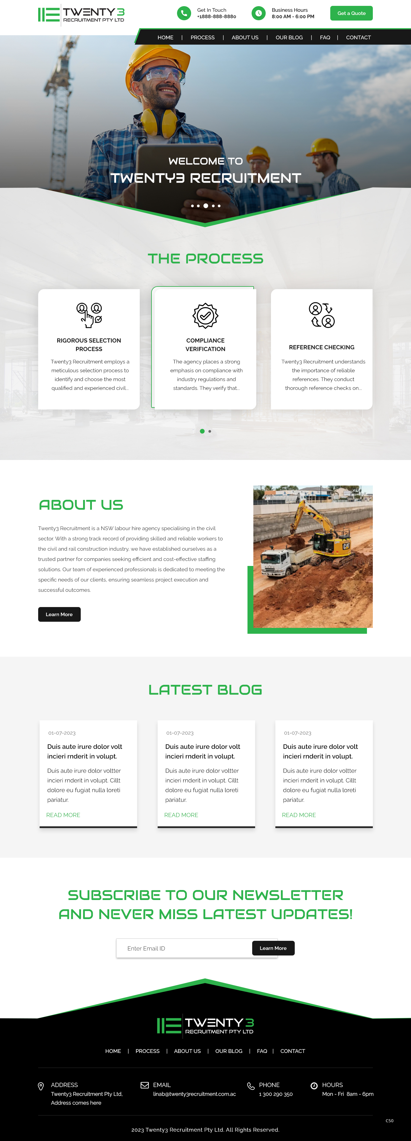Web Design by pb for Twenty3 Recruitment Pty Ltd | Design #31030425