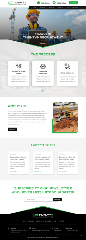 Web Design by pb for Twenty3 Recruitment Pty Ltd | Design: #31030425