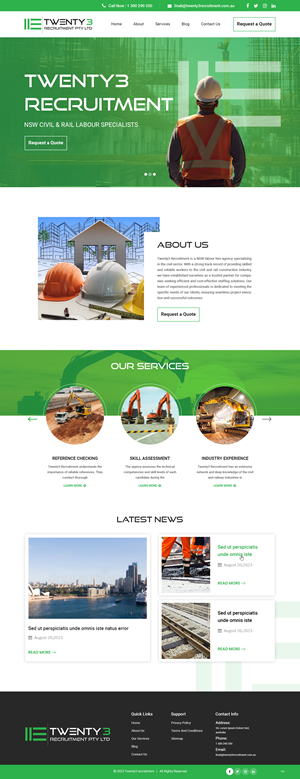 Web Design by pb for Twenty3 Recruitment Pty Ltd | Design: #31030427