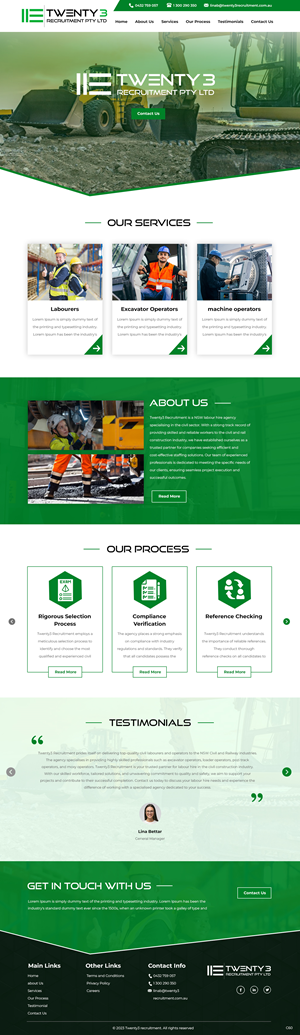 Web Design by pb for Twenty3 Recruitment Pty Ltd | Design: #31038077