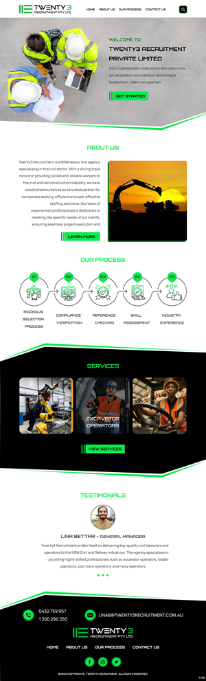 Web Design by pb for Twenty3 Recruitment Pty Ltd | Design: #31038081