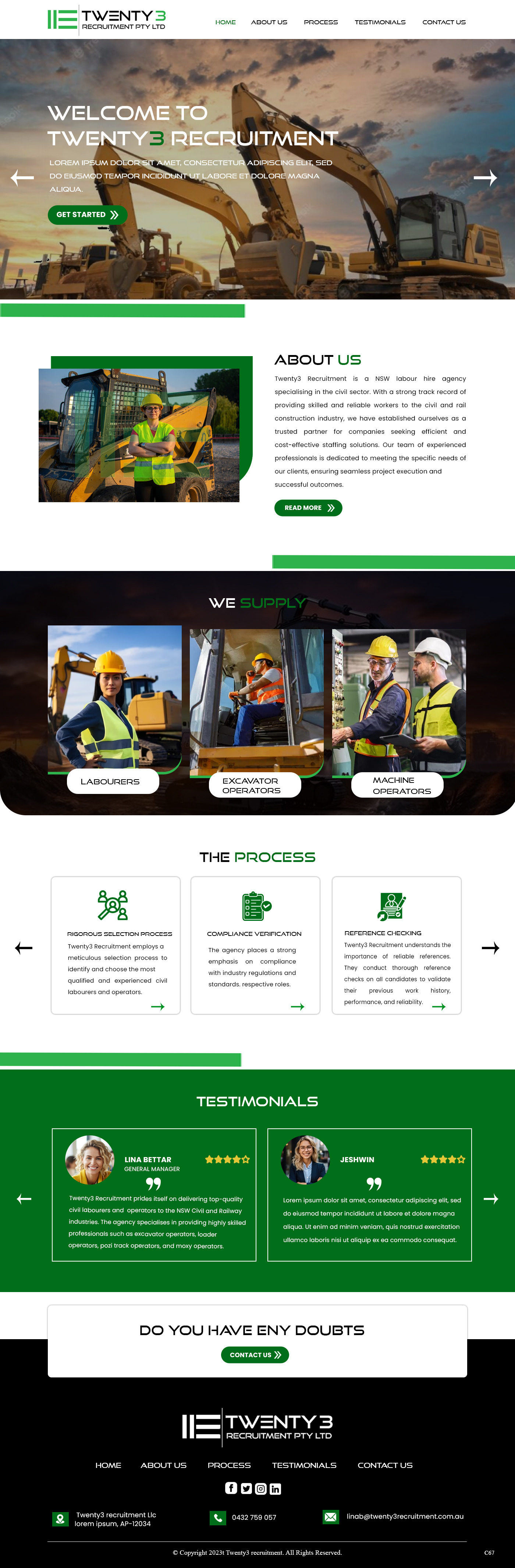 Web Design by pb for Twenty3 Recruitment Pty Ltd | Design #31038090