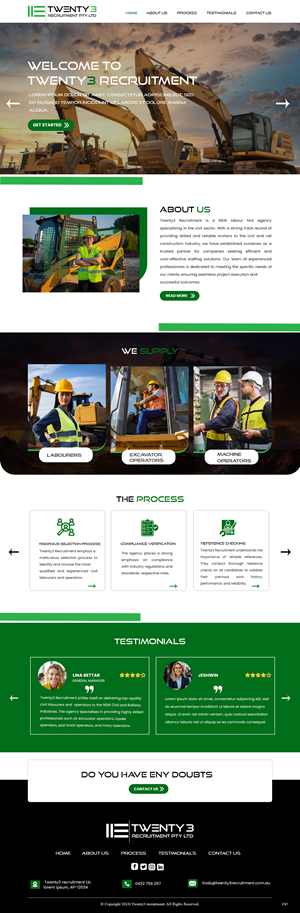 Web Design by pb for Twenty3 Recruitment Pty Ltd | Design: #31038090