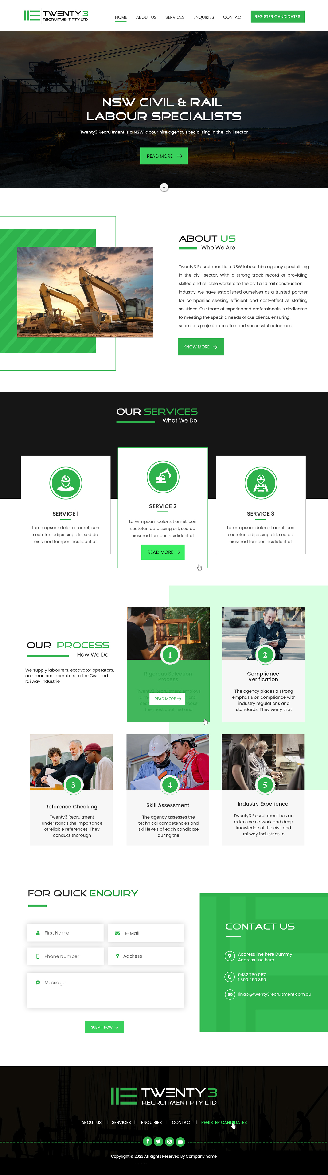 Diseño Web por Creations Box 2015 para Twenty3 Recruitment Pty Ltd | Diseño #31028189