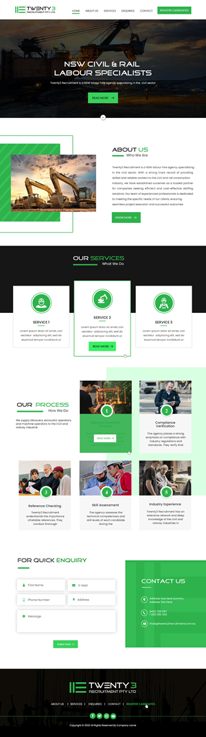 Web Design by Creations Box 2015 for Twenty3 Recruitment Pty Ltd | Design #31028189