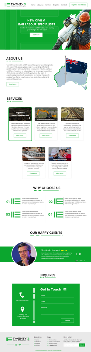 Web Design by Creations Box 2015 for Twenty3 Recruitment Pty Ltd | Design: #31030732