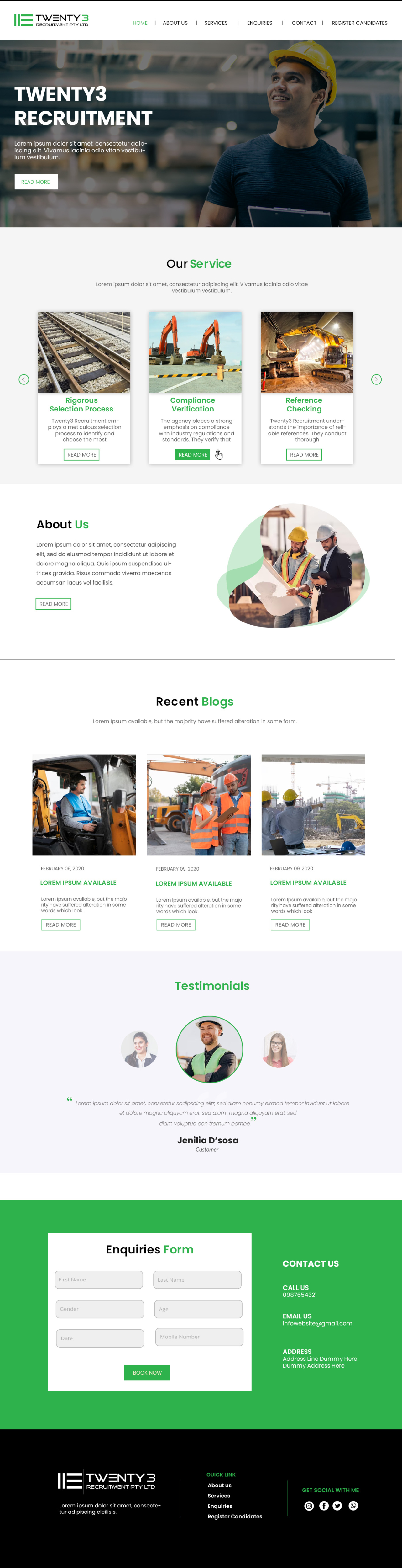 Diseño Web por Creations Box 2015 para Twenty3 Recruitment Pty Ltd | Diseño #31030733