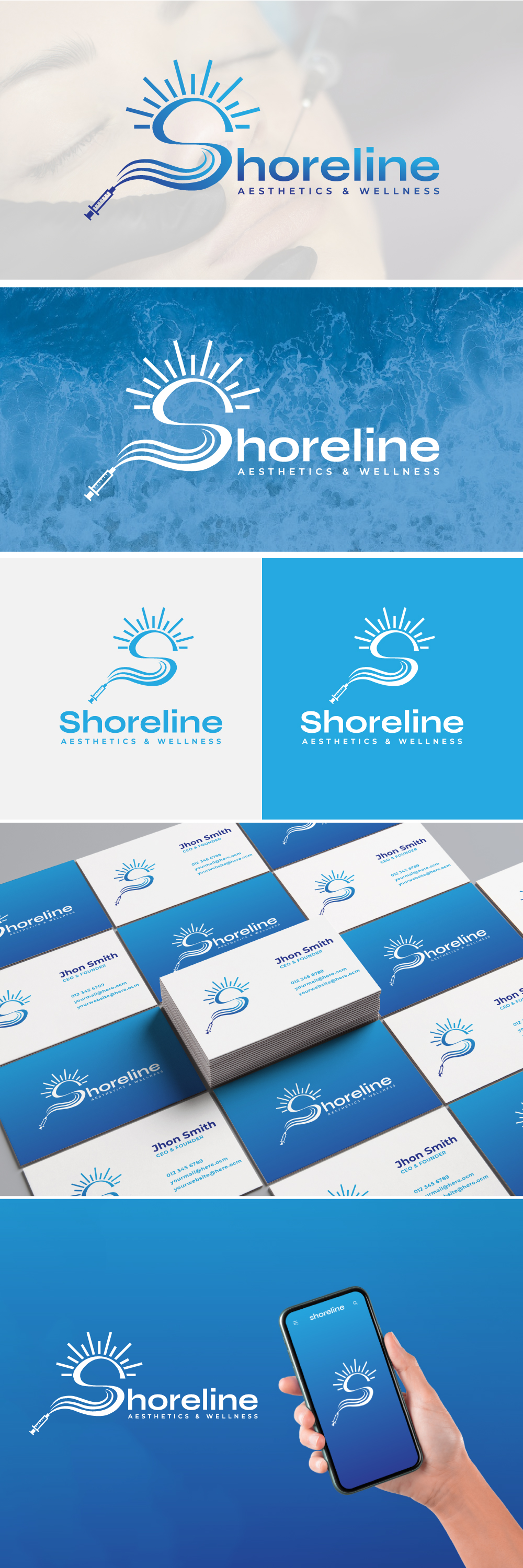 Logo Design by AHNAF_S for Shoreline Aesthetics & Wellness | Design #31038371