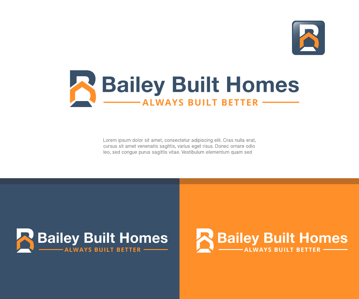 Logo Design by edwinnegz1 for BAILEY BUILT HOMES | Design #31032106