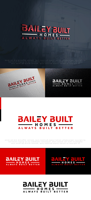 Logo Design by Ayub Zafar for BAILEY BUILT HOMES | Design: #31047987