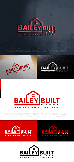 Logo Design by Ayub Zafar for BAILEY BUILT HOMES | Design: #31047990
