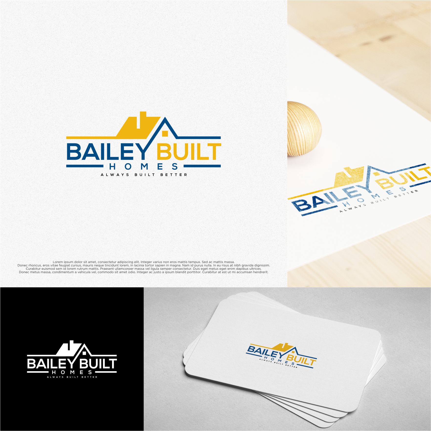 Logo Design by shiroRo for BAILEY BUILT HOMES | Design #31034670