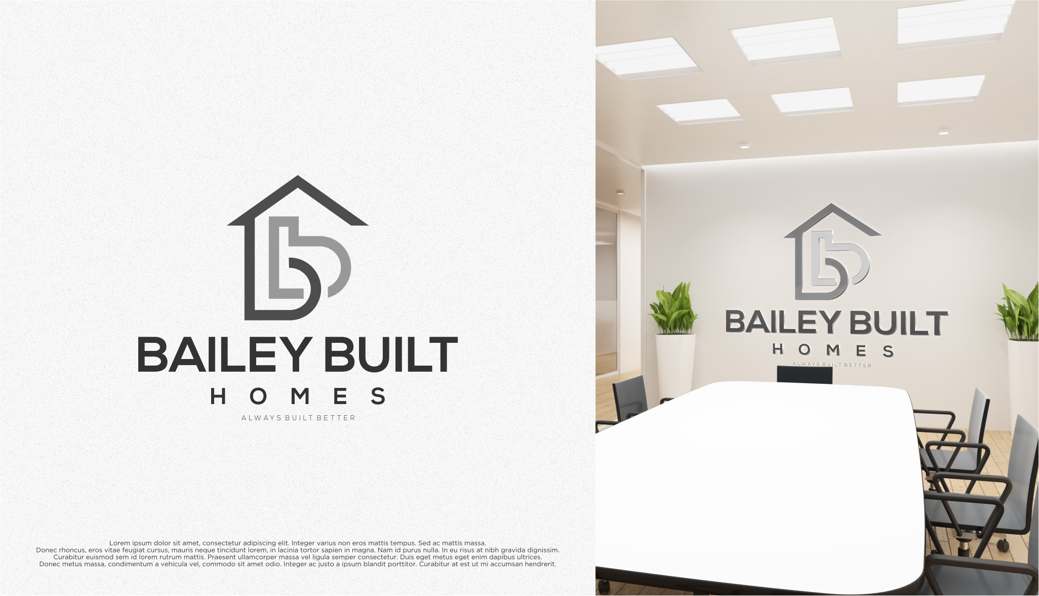 Logo-Design von shiroRo für BAILEY BUILT HOMES | Design #31064754