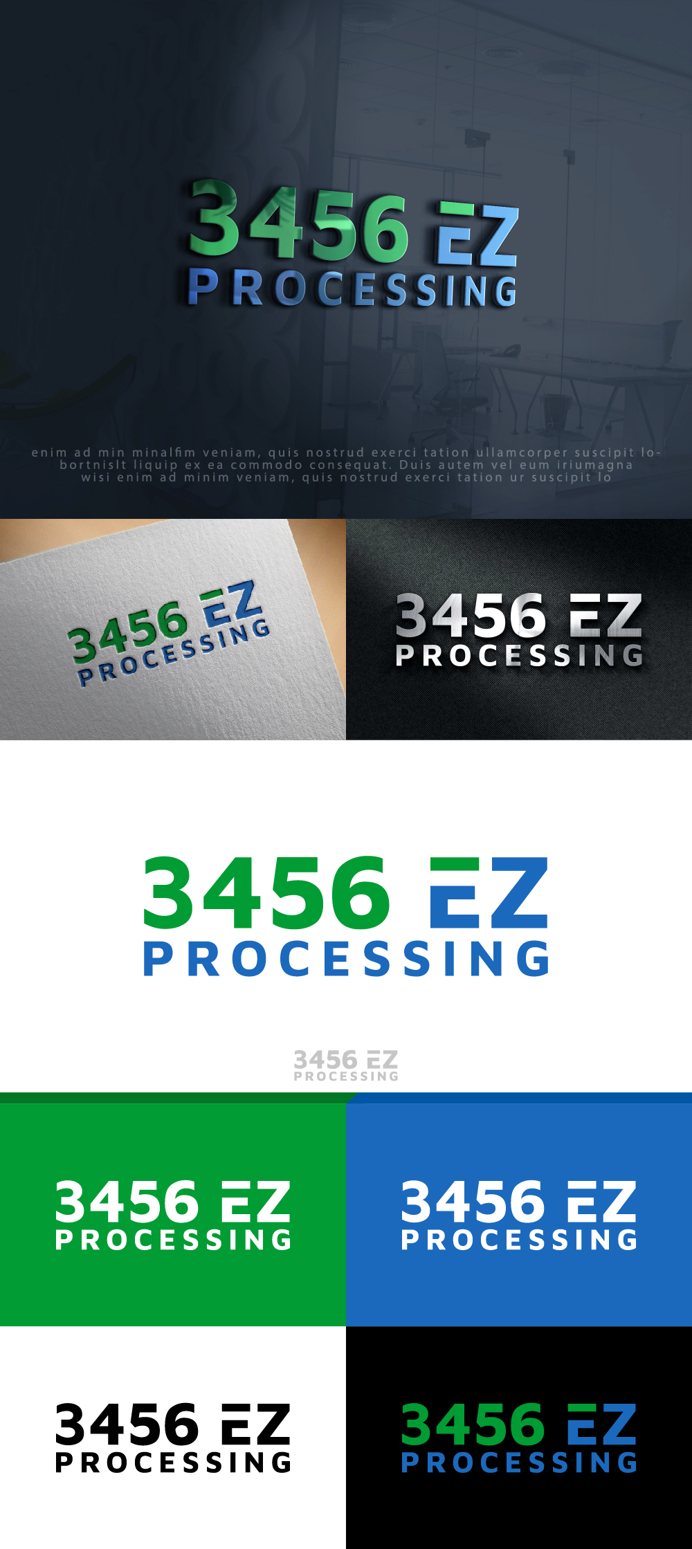 Logo Design by AlphabetZero.co.uk for 3456 CC Processing LLC | Design #31047982