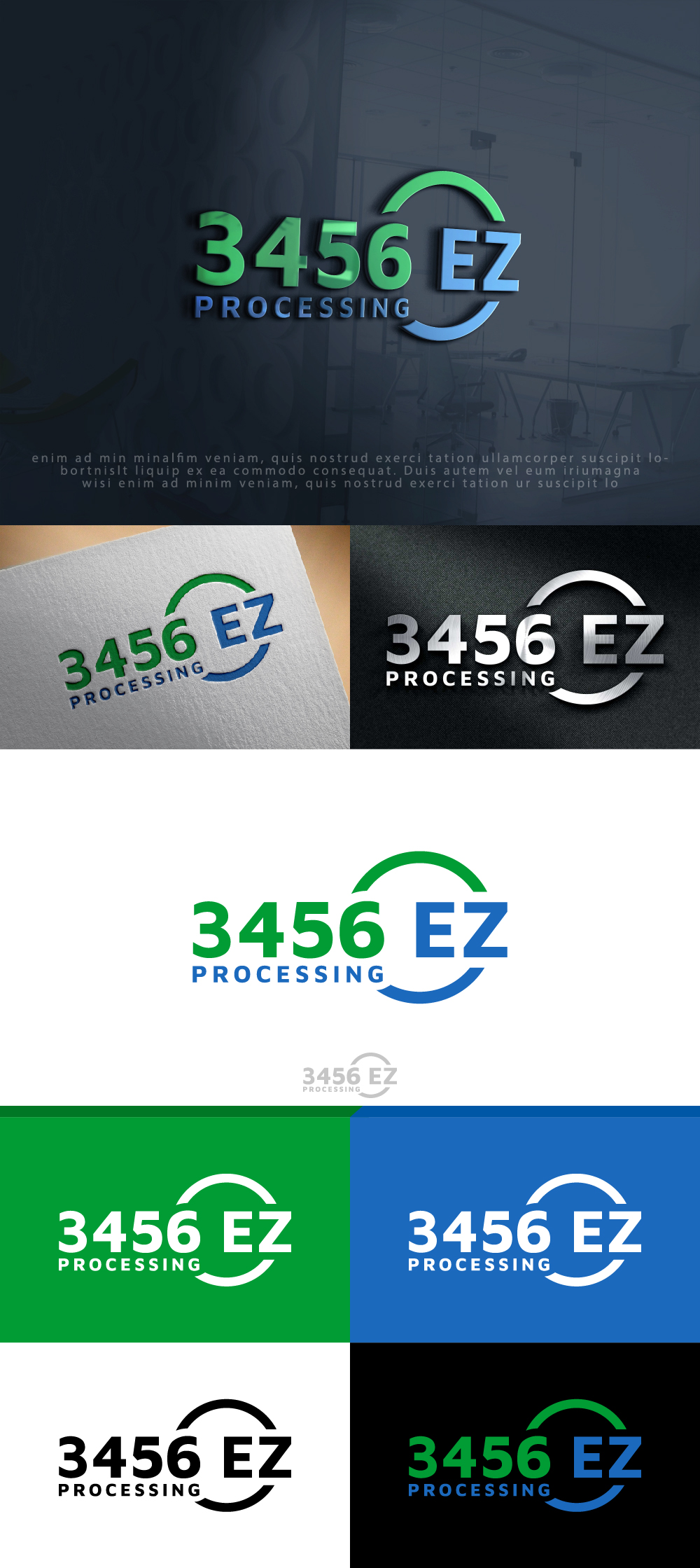 Logo Design by AlphabetZero.co.uk for 3456 CC Processing LLC | Design #31047985
