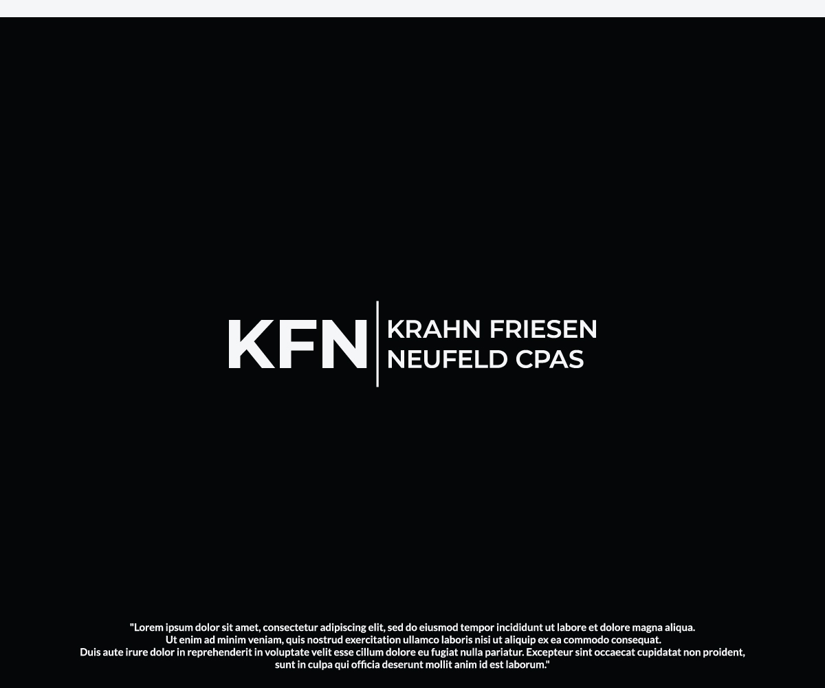 Logo Design by Shahbaz Studios for Krahn Friesen Neufeld CPAs | Design #31082605