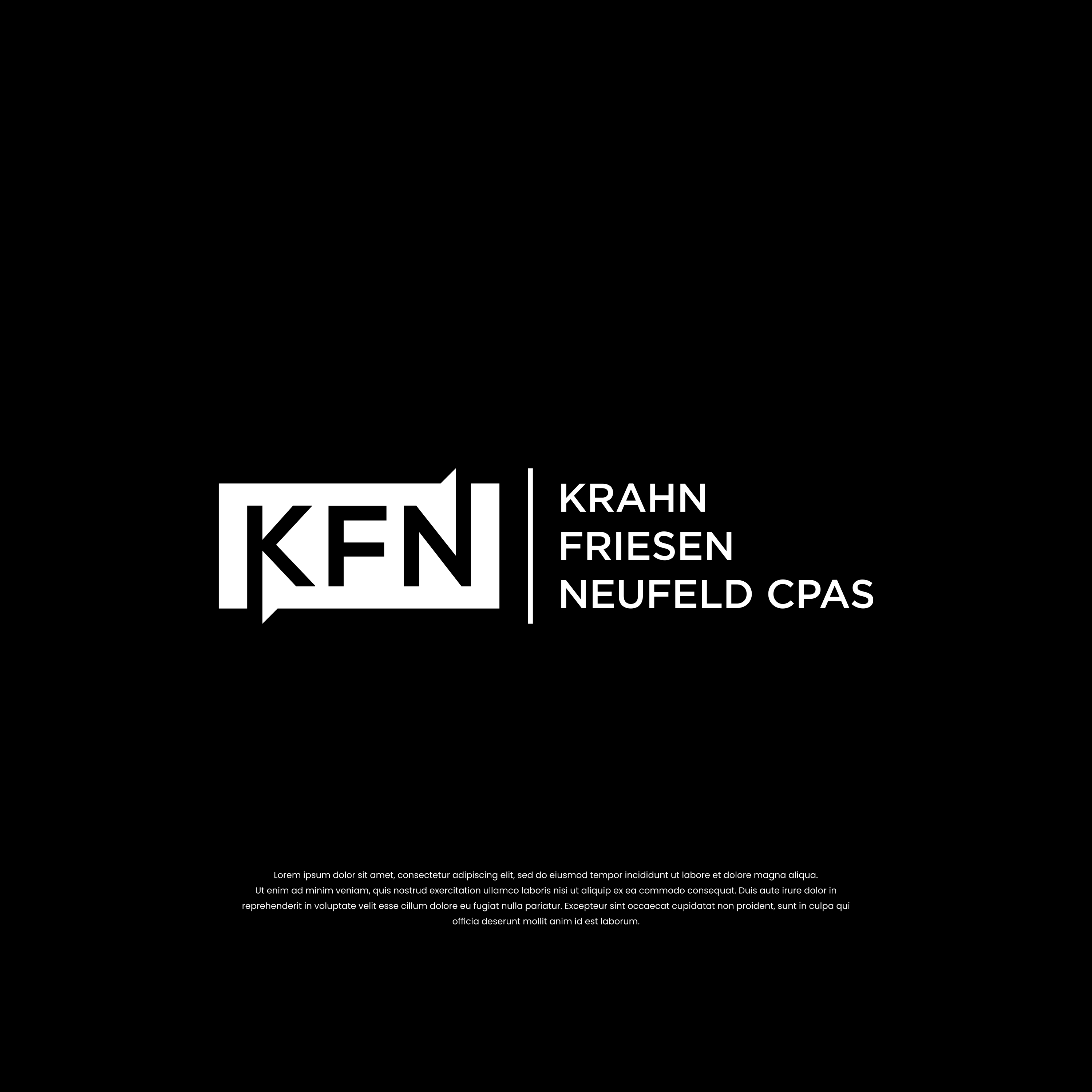 Diseño de Logo por ge.logo para Krahn Friesen Neufeld CPAs | Diseño #31040074