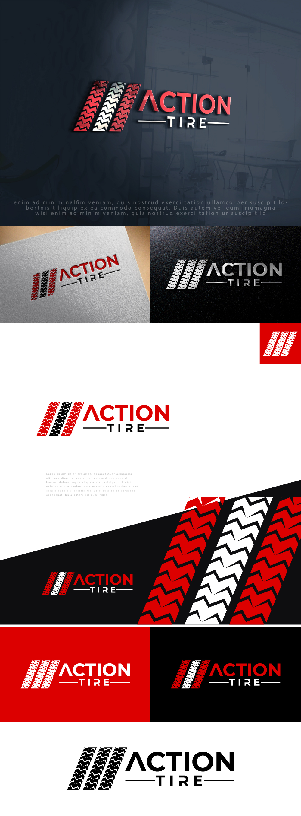 Logo Design by AlphabetZero.co.uk for Action Tire Inc. | Design #31055352