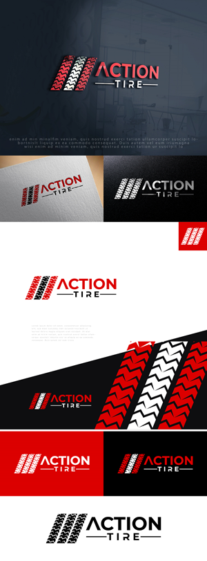 Logo Design by AlphabetZero.co.uk for Action Tire Inc. | Design: #31055352