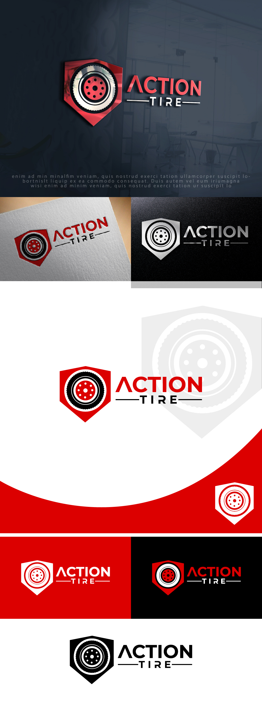 Logo Design by AlphabetZero.co.uk for Action Tire Inc. | Design #31055354