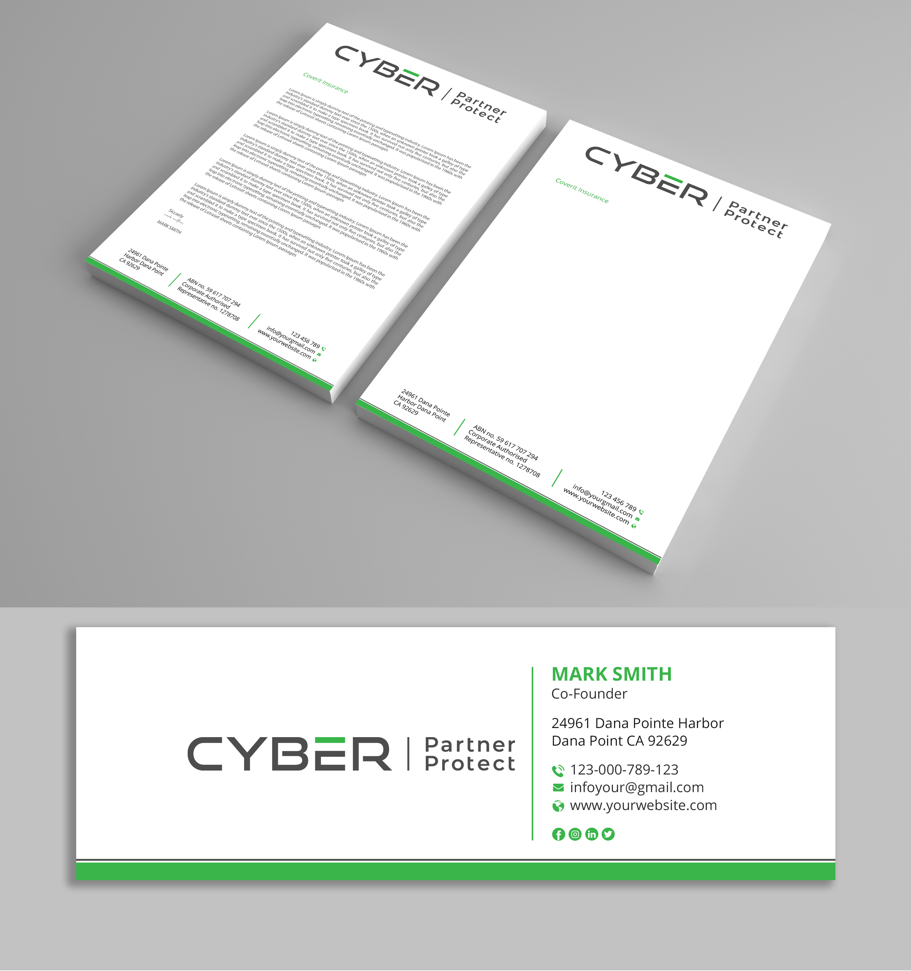 Diseño de Membrete por Expert Bappy para Coverit Insurance Services | Diseño #31056243