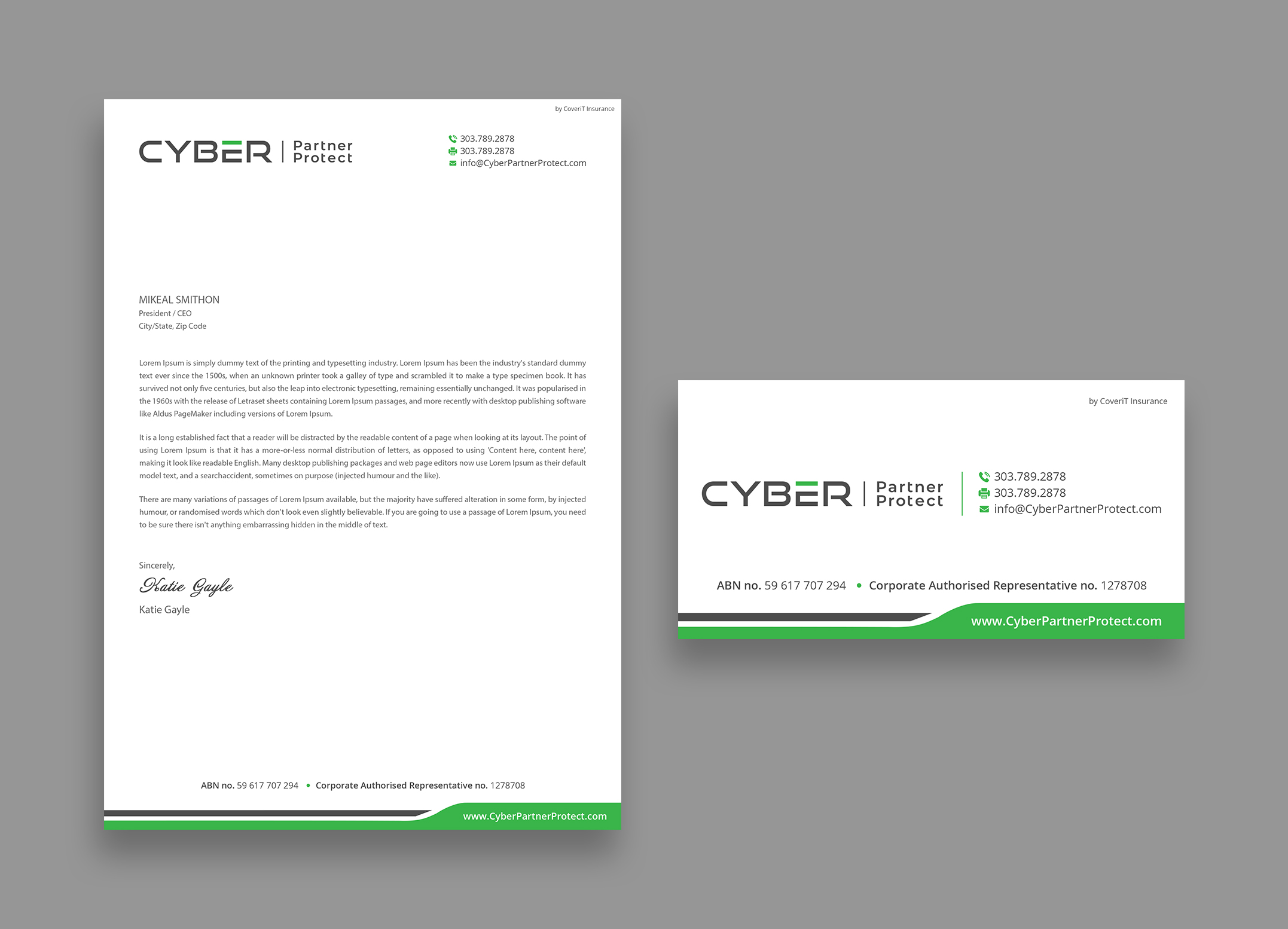 Letterhead Design by DesignShout for Coverit Insurance Services | Design #31056594