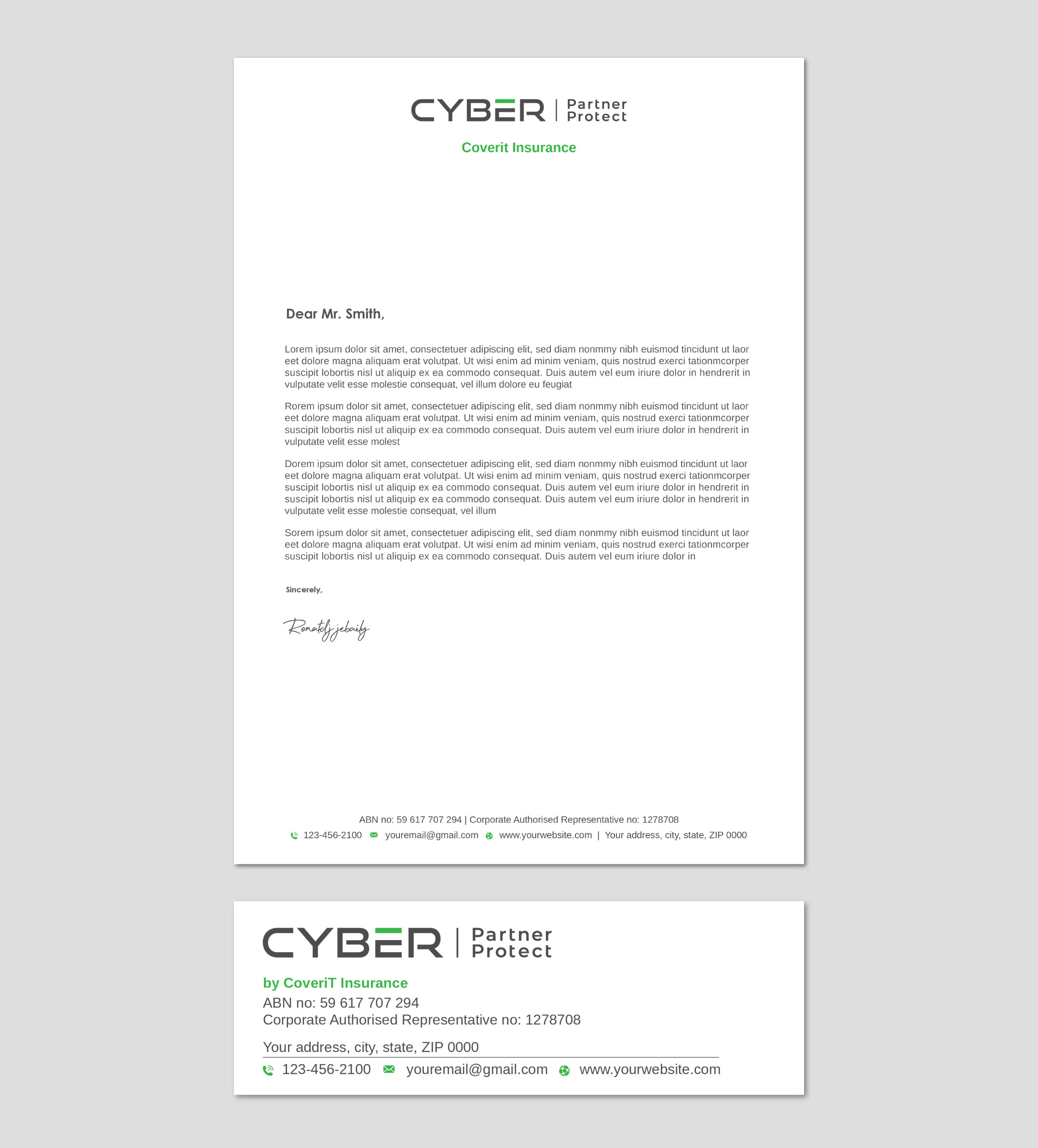 Diseño de Membrete por Imagine design000 para Coverit Insurance Services | Diseño #31055279