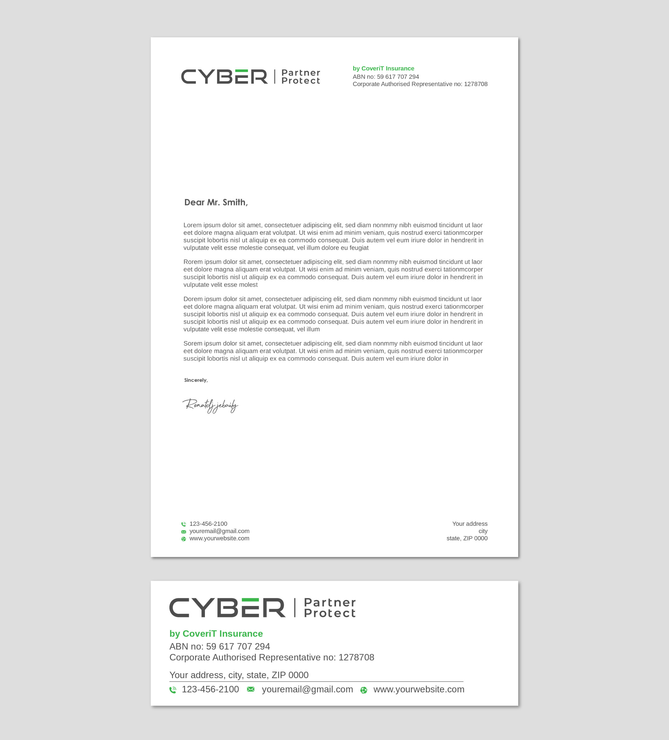 Letterhead Design by Imagine design000 for Coverit Insurance Services | Design #31055282