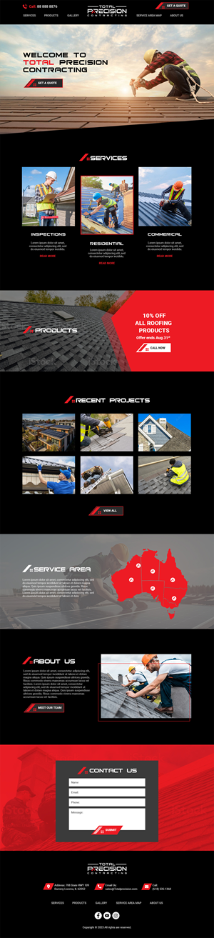Diseño Web por MAHABA para Total Precision Contracting | Diseño: #31056763