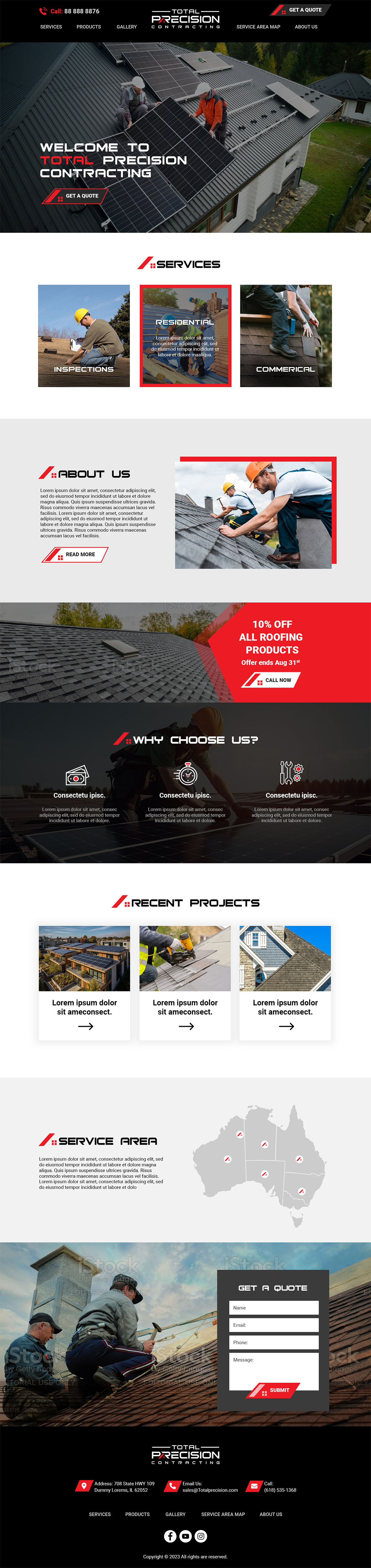 Web-Design von MAHABA für Total Precision Contracting | Design #31056764