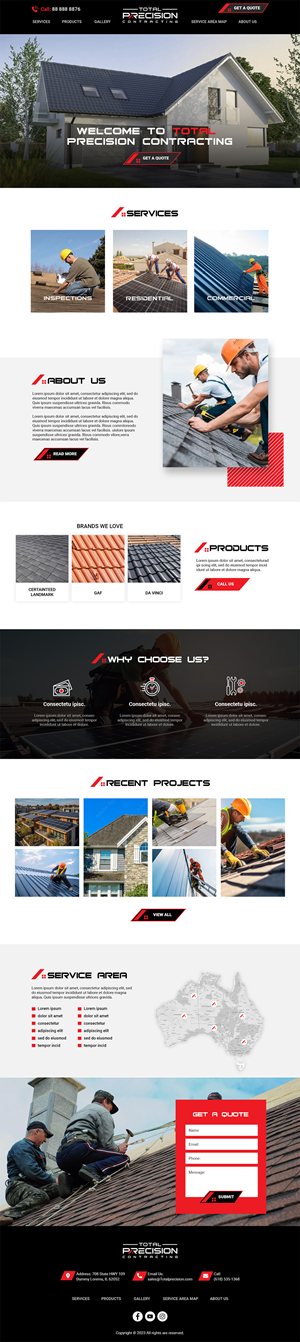 Web Design par MAHABA pour Total Precision Contracting | Design : #31064101